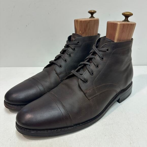 VGUC Thursday Boot Co Cadet 5 Eyelet Tobacco Brown Leather Handmade US 11.5 D main image 9